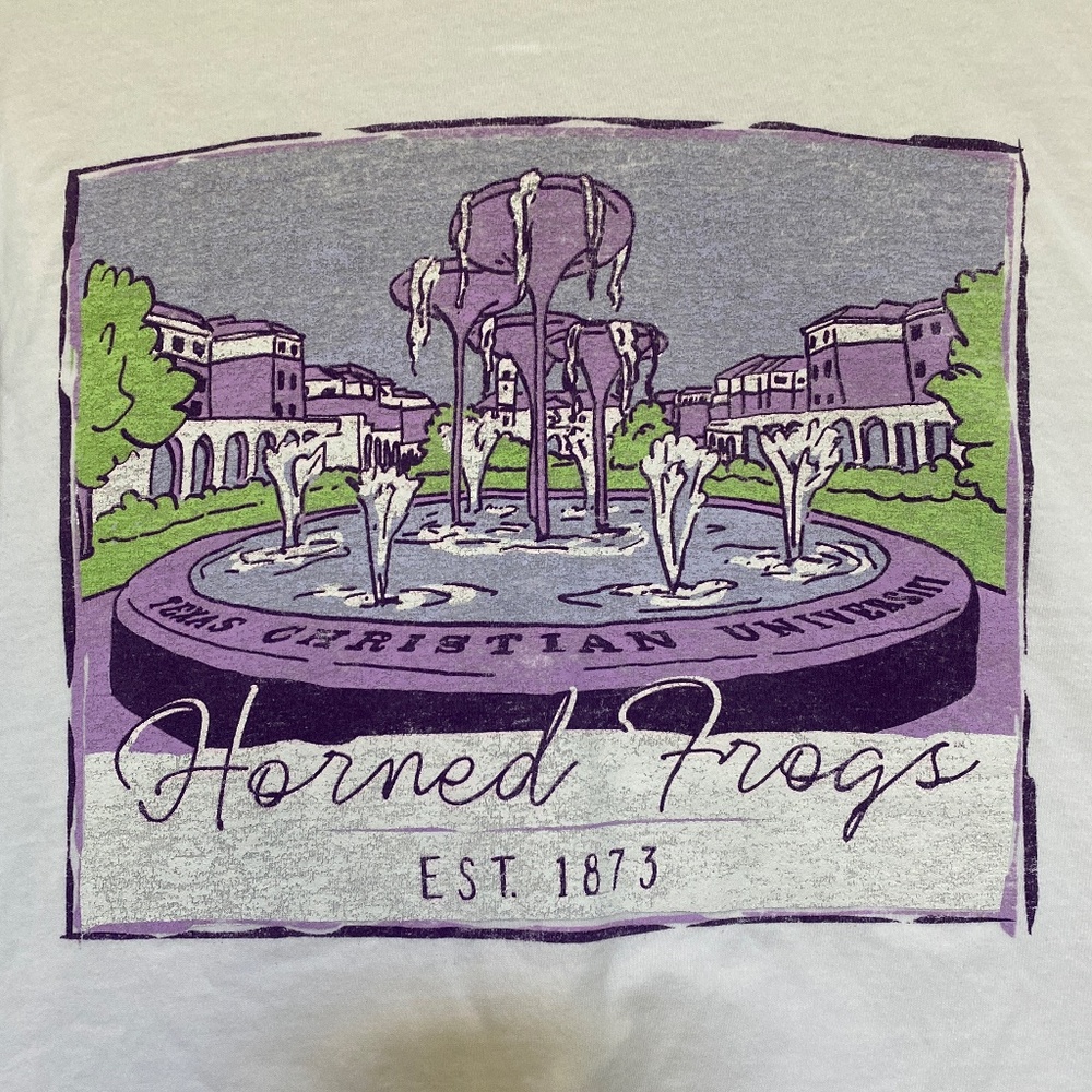 TCU TEXAS Christian University Long Sleeve Tee M